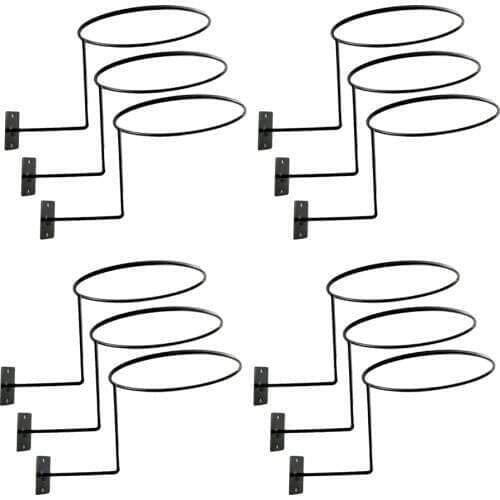 6/12 Pieces Helmet Stand, Helmet Holder Wall Mount, Sun Hat Wig Cap Display Stand, Baseball Basketball Hanger Painter Top Hat