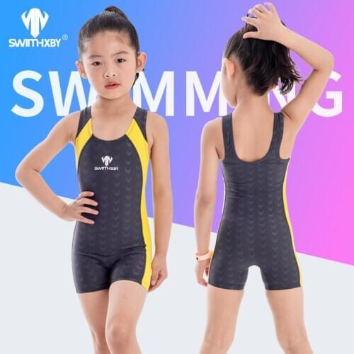 Girls Boys Professional Racing Swimwear One Piece SwimSuit For Kids Competition Sport WaterProof Training SwimWear Bathing Suits
