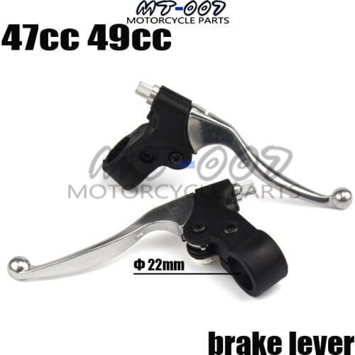 Alloy 22mm Right Dual Twin Left Handle Brake Levers For 47cc 49cc Mini Moto Pocket Dirt Bike