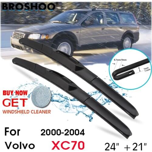 Car Wiper Blade Front Window Windscreen Windshield Wipers Blades J hook Auto Accessories For Volvo XC70 24"+21" 2000-2004