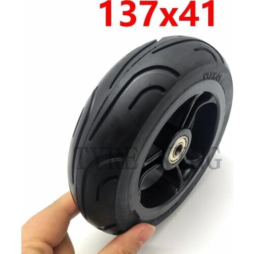 137x41 Solid Wheel 137*41 Solid Tyre with Plastic Hub for Trolley Scooter Electric Scooter, Baby Carriage Tyre Accessories