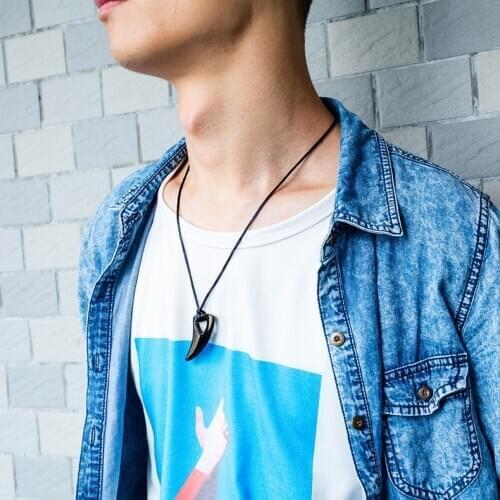 Spiked rope necklace mens Pendants of friendship stainless steel Steampunk hip hop necklaces Couple pendants jewelry on the neck