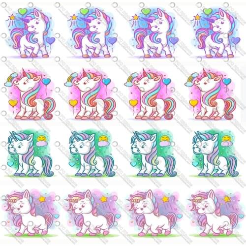 Cartoon Unicorn Printed Design Customized Lanyard/Satin/Grosgrain Ribbon for Crafts DIY Handmade Materials Hair Bow CA132