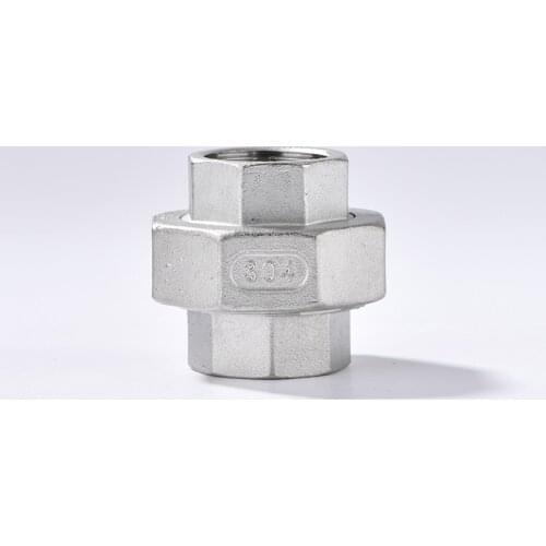 1/4" 3/8" 1/2" 3/4" 1" 1-1/4" 1-1/2" BSP Female Thread 304 Stainless Steel Union Pipe Fitting Connector Adapter Coupler