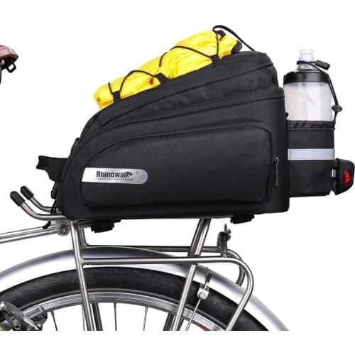 Bicycle Rear Rack Bag Bike Trunk Carrier Bag Waterproof Bike Cycling Pannier Rear Seat Bag Shoulder Bag with RainCover