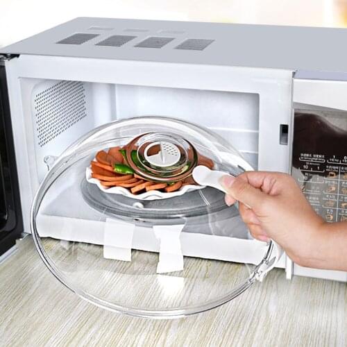 Microwave High Temperature Resistant Transparent Splash Covers Anti Mosquito Meal Cover Kitchen Tool Plastic 26.5cmx26.5cmx9.5cm