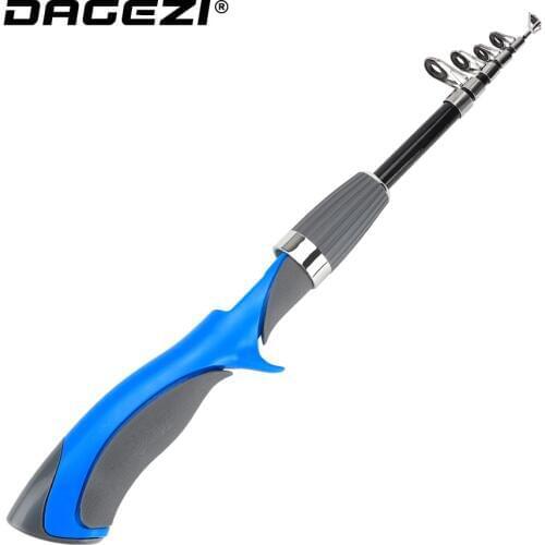 DAGEZI Carbon Fiber Ice Fishing Rod Superhard 1.4M Winter Fishing Rods for Carp Fishing Tackle De Pesca