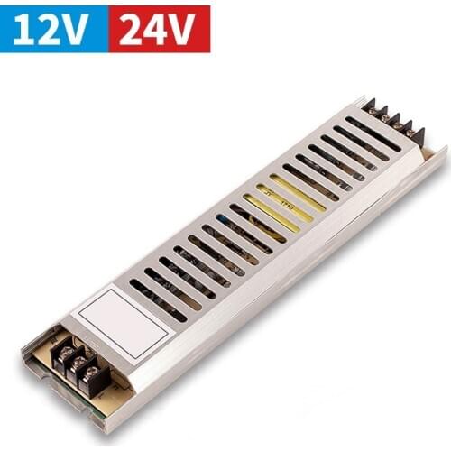 Ultra-Thin LED Power Supply DC12V 60W 100W 150W 200W 300W Adapter LED Lighting Transformer 220V 12V 24V For Led Strip