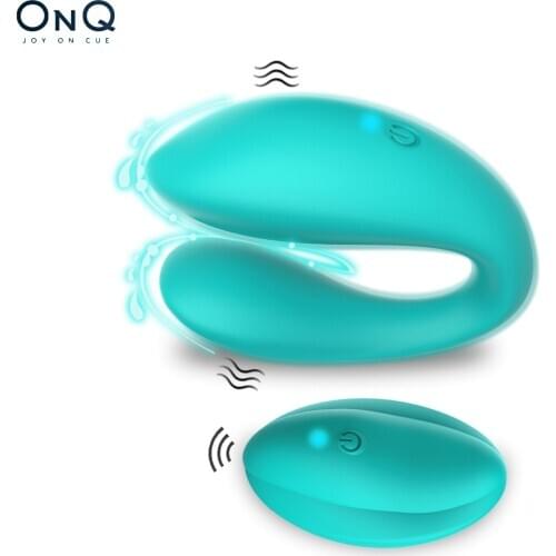 Wearable Anal Vagina Vibrators 10 Modes Remote U Type Sex Toys Dual Motor Vibrator for G-spot and Anal Sex Toys for Women USB