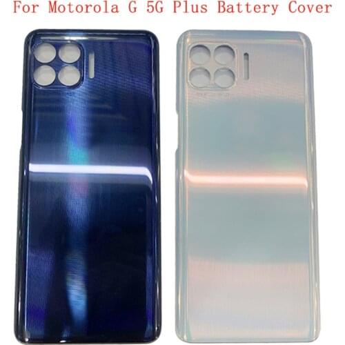 Back Battery Cover Rear Door Panel Housing Case For Motorola Moto G 5G Plus XT2075 Battery Cover with Logo Replacement Part