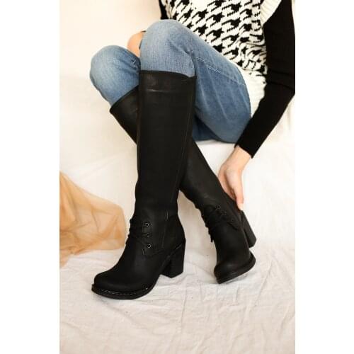 Womens Boots Black Rain Shoes Heels Boots Models 1