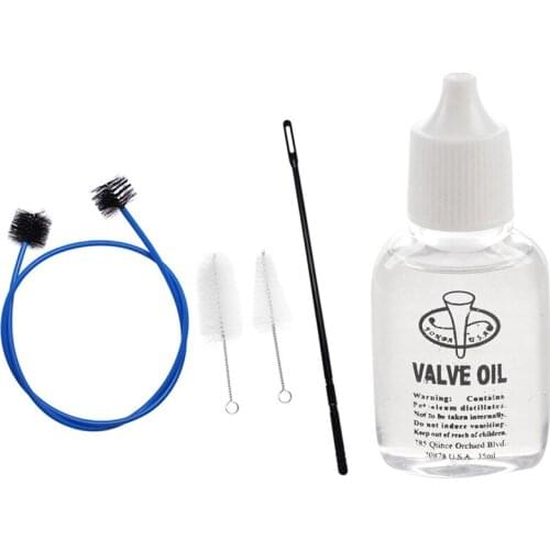 1 Pcs 30Ml Bras S Instruments Saxophone Lubricating Oil & 1 Set Trumpet Cornet Maintenance Cleaning Kit Brush