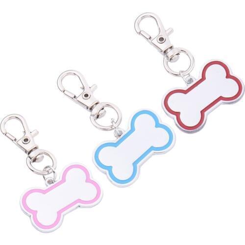 2PCS pet product dog id name tag Stainless Steel Bone Shaped Pet Dog ID Name Tag Pet Dog Pendant