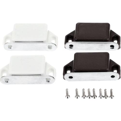 2pcs Magnetic Door Catches Cupboard Wardrobe Cabinet Latch Catch 57*26mm Furniture Hardware with Screws