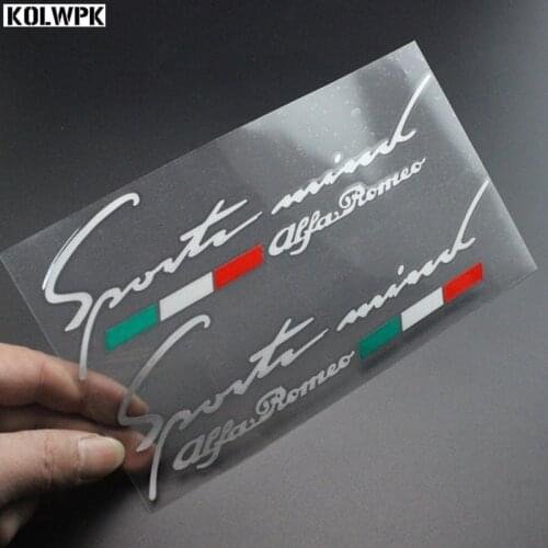 2pcs Car Styling Stickers Reflective Car Side Window Stickers Decals for Alfa Romeo 147 156 166 159 ALFA GT Giulietta Clover