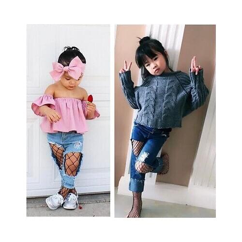 2017 Fashion Kids Baby Girl Mesh Small Medium Big Fishnet Net Pattern Pantyhose Tights Stockings
