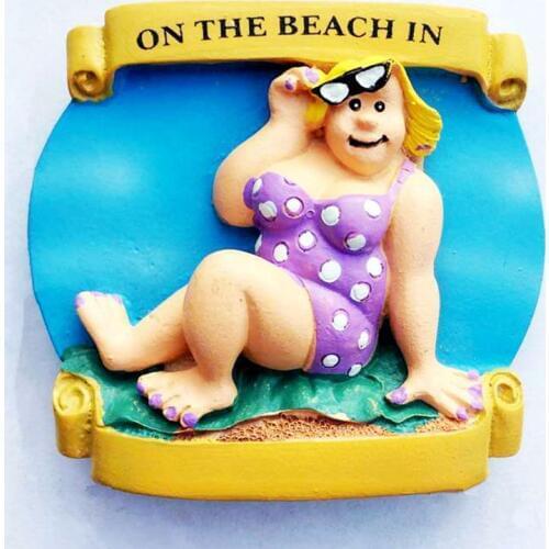 Handmade Painted Cute England Dog 3D Fridge Magnets World Tourism Souvenirs Refrigerator Magnetic Sticker Home Decoration