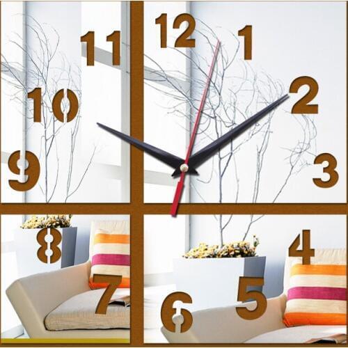 Special offer sale rushed Quartz wall clocks acrylic diy 3d mirror sticker home decor clock Living Room