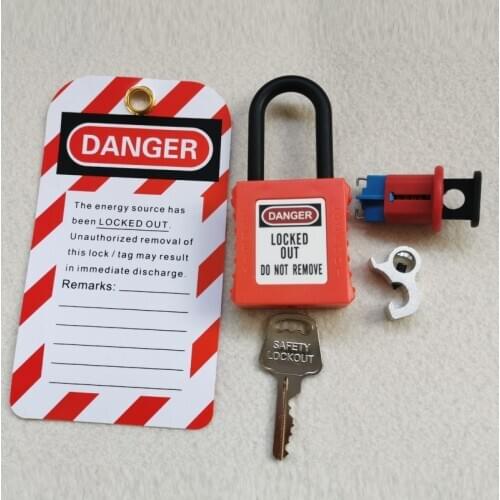 4pcs/kit one safety padlock with tag one mini breaker aluminium lockdog lockout one Pin pointing inside PIS lockout