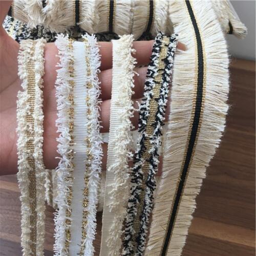 5Yds variety of exquisite pure cotton fringed lace Beige color clothing coat side cuffs skirt pants lace accessories Z1492
