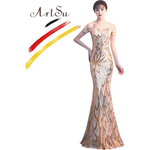 ArtSu Short Evening Dresses