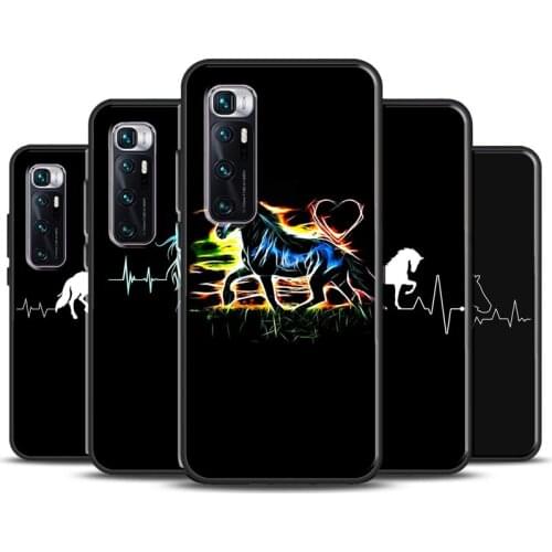 Horse Heartbeat Case For Xiaomi Mi 10T Pro 11 Ultra Mi A3 9 10 Note 10 Lite Cover For POCO F3 M3 X3 Pro