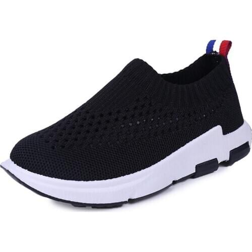 Spring New Kids Sport Shoes Children Knit Mesh Breathable Sneakers For Boy Girl Running Shoes Soft Comfortable Casual Socks Shoe