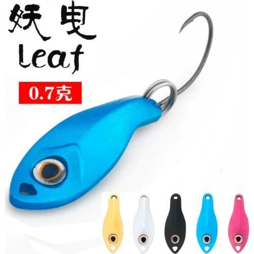 JUYANG Fishing Lure Multicolor Spoon 0.5g Metal Lure Hard Bait Single Hook Jig Lures Fishing Tackle