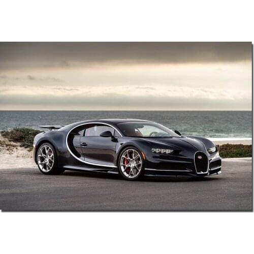 Bugatti Chiron Supercar Poster Wall Art Vehicle Picture Canvas Prints Paintings for Living Room Decor