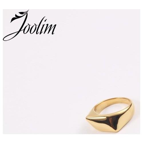 Joolim Irregular Stainless Steel Finger Rings for Women Trendy Gold Rings for Women