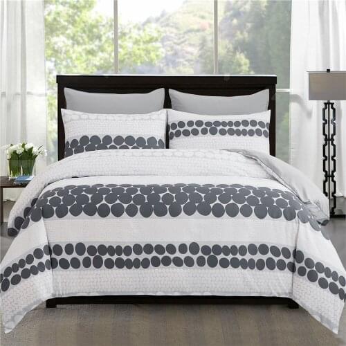 Nordic Double Bed Duvet cover Geometric White Quilt Cover Bed Housse De Couette Twin Single Queen Size Circle Bedding Sets