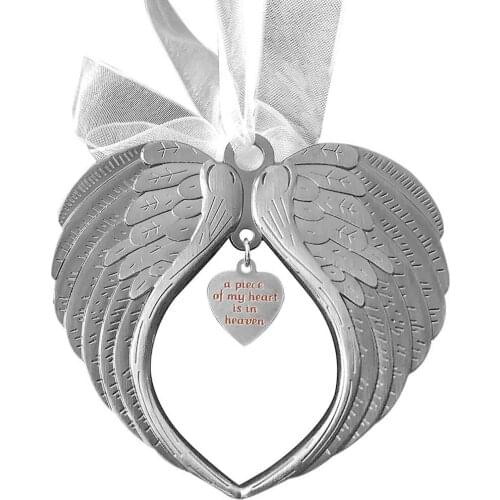Angel Wings - A Piece Of My Heart Is In Heaven Ornament For Christmas Tree Double Sided Memorial Ornament For Loss Of Loved One