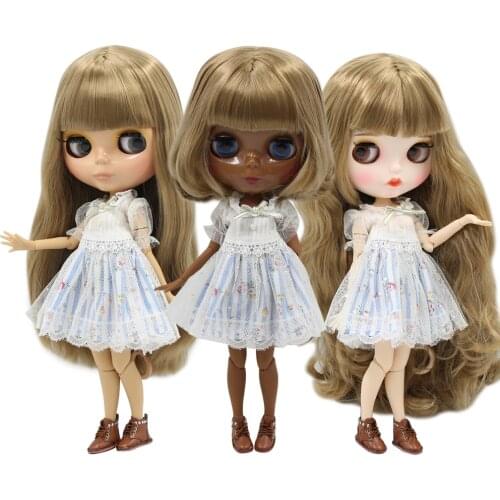 ICY DBS Blyth doll 1/6 bjd joint body brown hair tan skin white skin super black skin 30cm toy girls gift