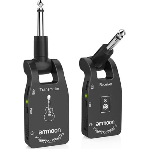 2021 New 2.4G Wireless Guitar Transmitter Receiver System Rechargeable 6 Channels Audio Transmitter for Electric Guitar Bass