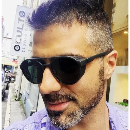 JackJad New Fashion Round Frame SteamPunk Style Side Mesh Sunglasses Men Brand Design Vintage Sun Glasses Oculos De Sol 97373