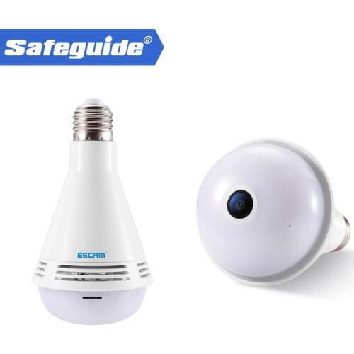 NEW ESCAM QP137 2MP HD 1080P 360 Degree Panoramic Bluetooth Speaker Bulb IP Camera