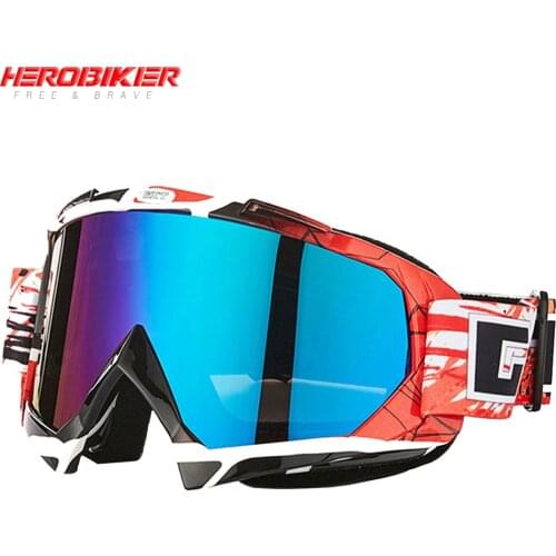 HEROBIKE Motorcycle Off-Road Racing Goggles Winter Skate Sled ATV Eyewear Motocross DH MTB Glasses Single Lens Clears