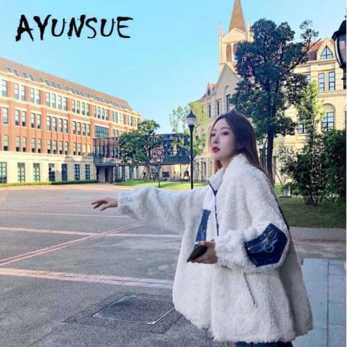 Real Fur Coat 100% Wool Jacket Women Clothes 2020 Sheep Shearing Winter Coat Women Korean Fashion Parka Real Fur Tops YY2211
