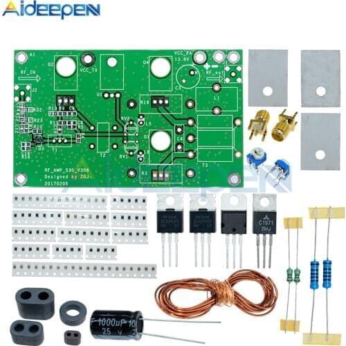 DC13.8V 45W SSB Linear Power Amplifier Board CW FM HF Radio Transceiver Shortwave Module DIY Kit Standard SMA Interface 3M-30MHz