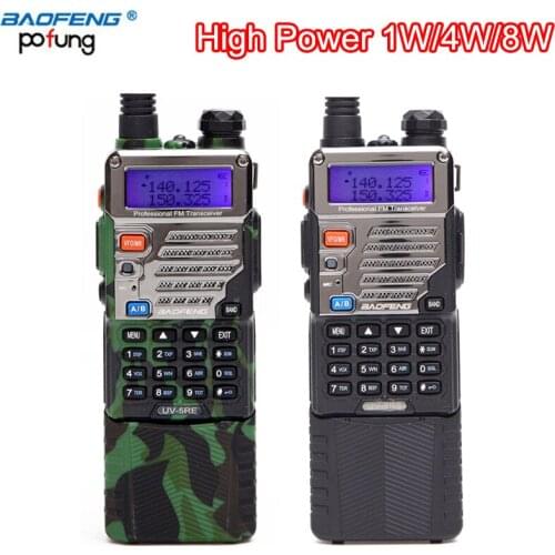 2PCS Baofeng UV-5RE 8W walkie talkie 10 km high Power 3800mAh Battery Dual-Band VHF&UHF long range CB Radio for hiking traveling