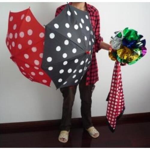 Polka Dot Silk & Umbrella - Stage Magic Trick,Fun Magic,Party Magic,Street,Illusions,Fun,Mentalism,Gimmick