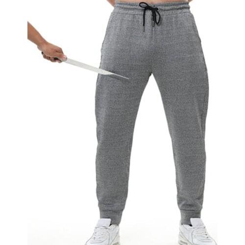 Men Level 5 Anti Cutting Pants Cutproof Self-defense Pants Anti Tearing Glass Factory Protective Clothing Shorts Sweat Pants