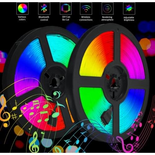 Bluetooth Control LED Strip Light RGB 5050 SMD 2835 Waterproof Flexible Ribbon Tape Diode DC12V 5M 10M 15m WiFi LED Lights