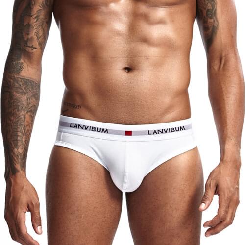 3Pcs/Lot Men Underwear Cotton Underpants Sexy Briefs Man Brief Gay Breathable Male Boxer Shorts Solid Color Comfortable Boxer