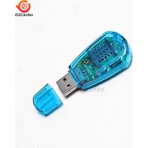 1Pcs Portable USB SIM Card Reader High Speed reader GSM CDMA + CD Cellphone SMS Backup For PC Computer