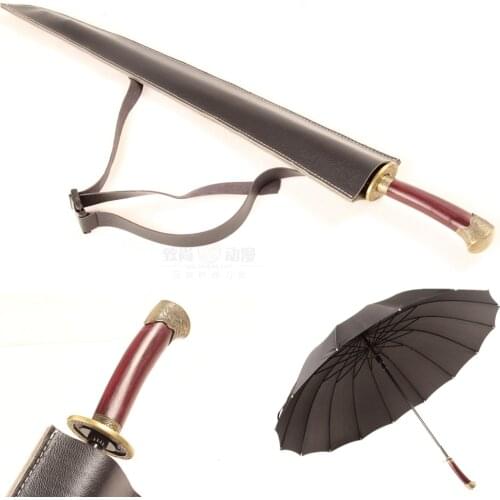 Katana Umbrella Sword Long Handle Uv Protection Adult Black Windproof Japanese Umbrella Outdoor Guarda Chuva Rain Gear BD50UU