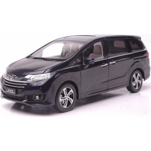 1:18 Diecast Model for Honda Odyssey 2015 Deep Blue MPV Rare Alloy Toy Car Miniature Collection Gifts Van
