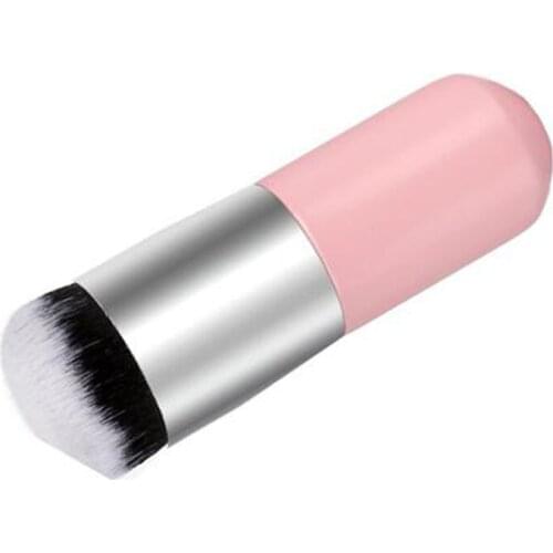 1pc Mini Chubby Pier Foundation Makeup Brush Flat Cream Professional Cosmetics Makeup Brush Portable Makeup Tools
