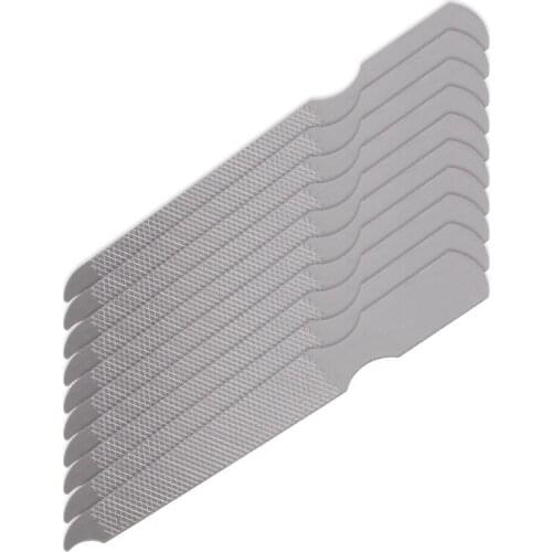 10pcs Dual Sided Stainless Steel Metal Nail Art File Manicure Pedicure Tool