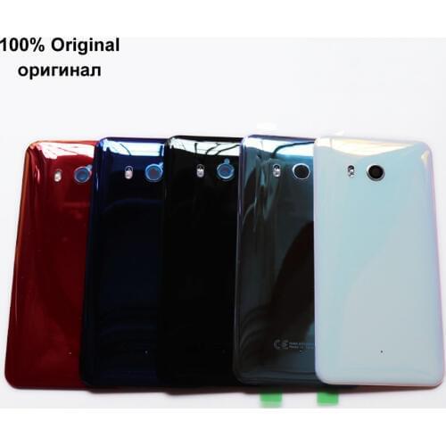 100% Original Glass Back Rear Housing Door For HTC U11 HTV33 2PZC100 2PZC5 Back Battery Cover Case Replacement Parts U-3w W-1w